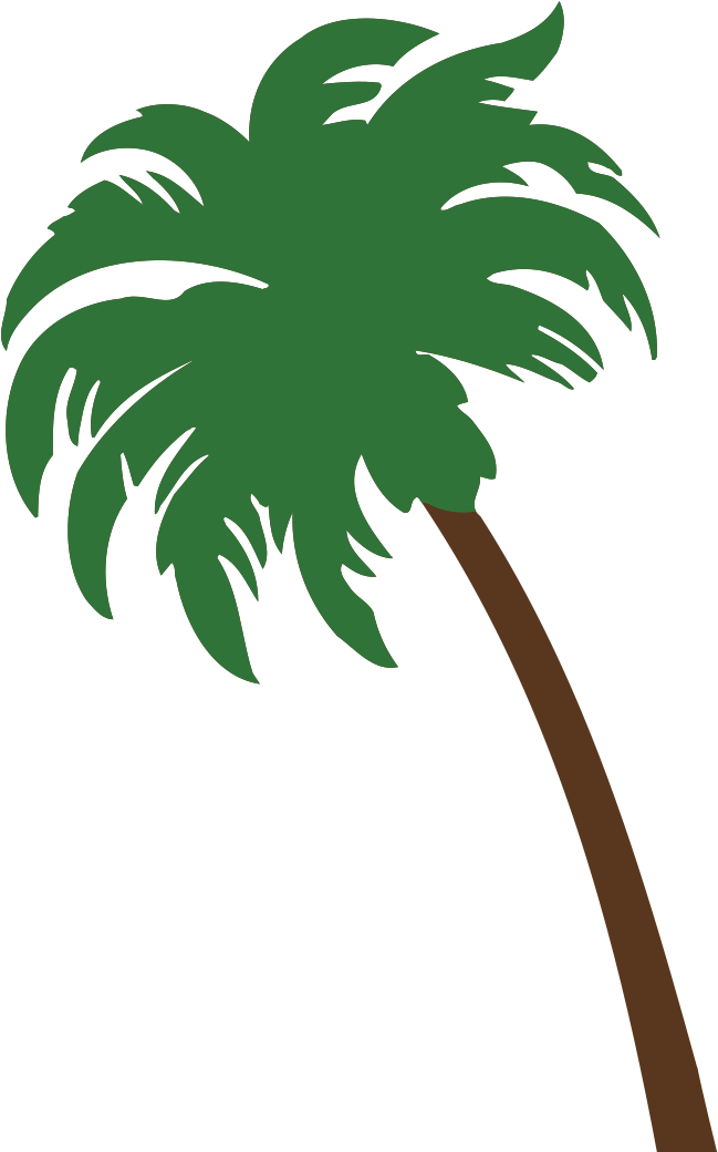 Image - Crossed Palm Trees Clipart (697x1080), Png Download