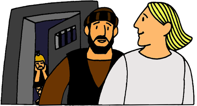 3 Peters Miraculous Escape From Prison - Bible Clipart (704x473), Png Download