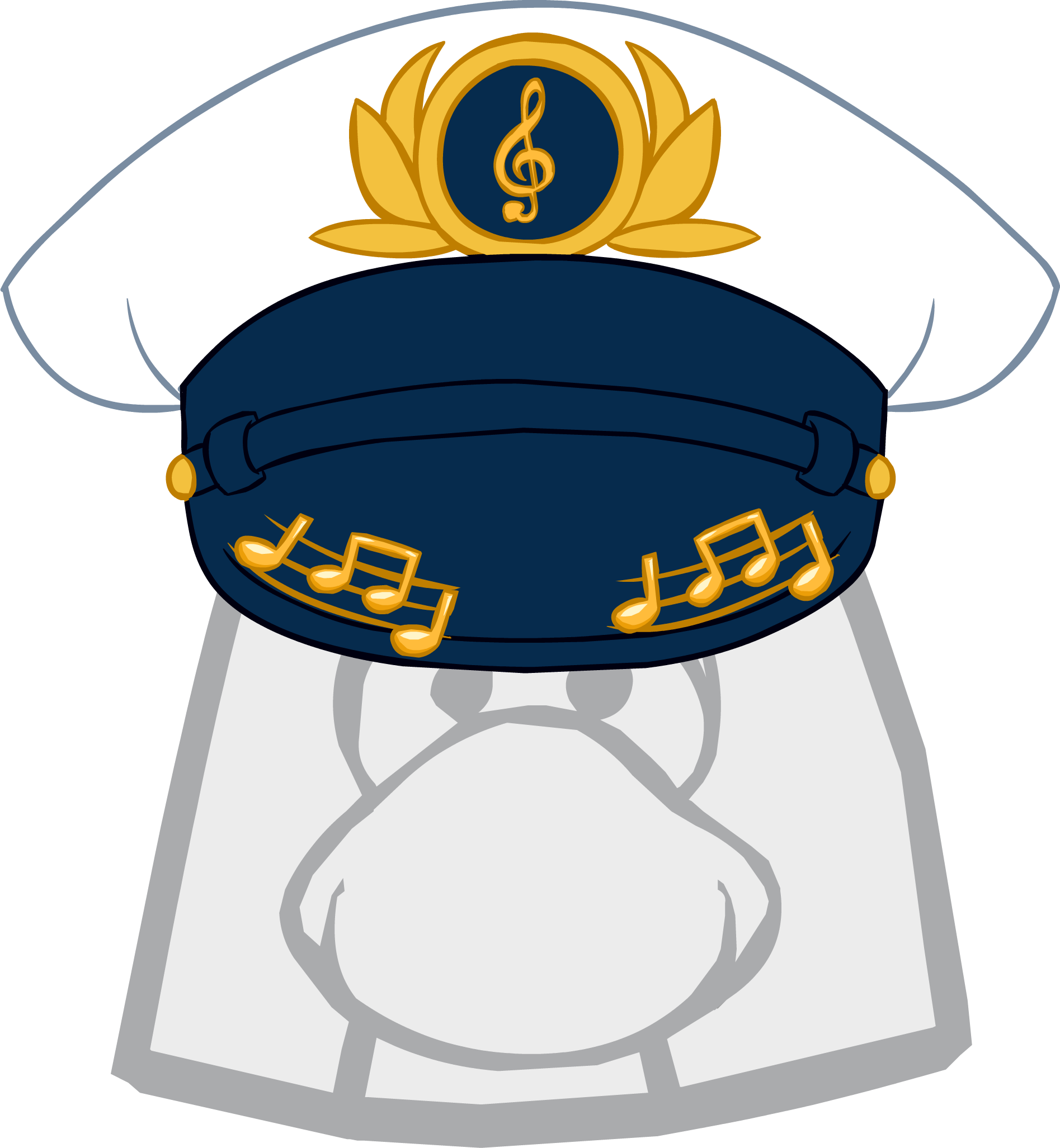 Cruise Captain Hat - Club Penguin The Right Clipart (1895x2054), Png Download