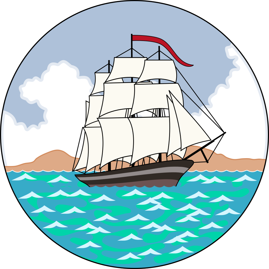 Badge Of British Guiana - British Cartoon Ship Clipart (1024x1024), Png Download