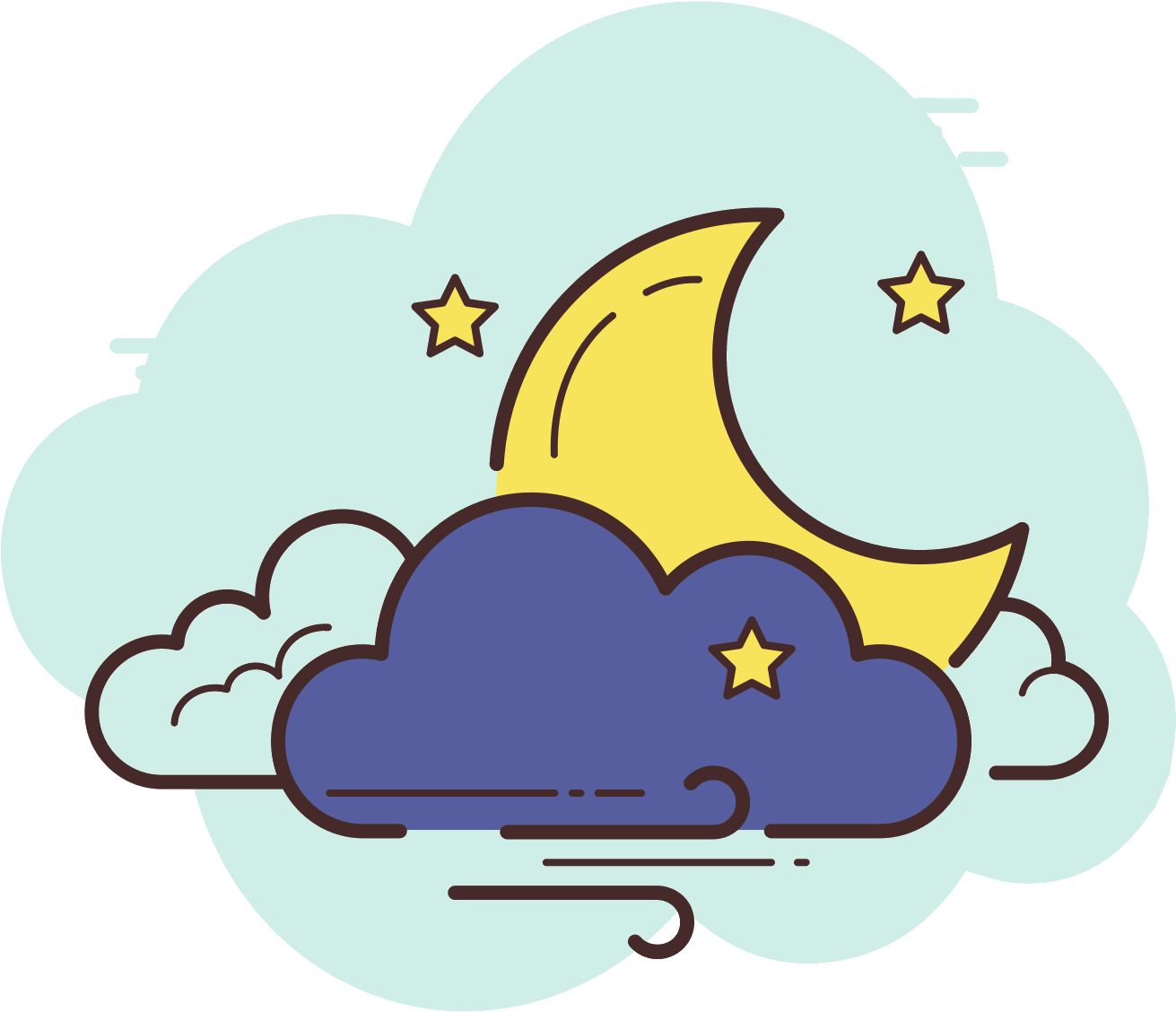 Night Wind Icon - Wind Clipart (1600x1600), Png Download