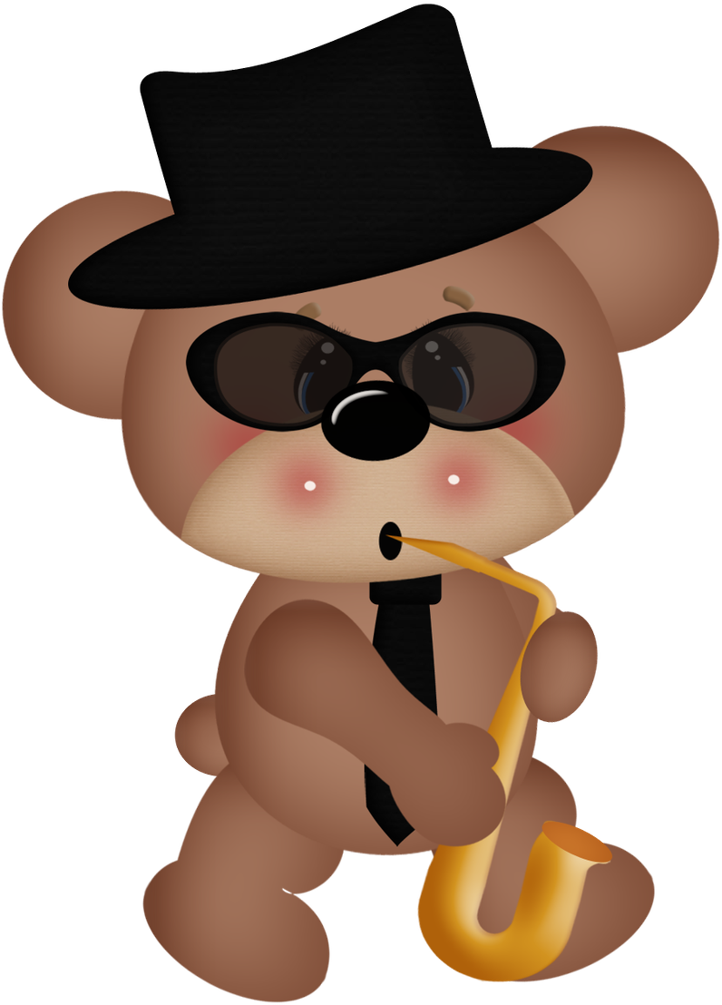 Fedora Clipart Clip Art - Bear Baby Musical Clipart Pinterest Editable - Png Download (900x1108), Png Download