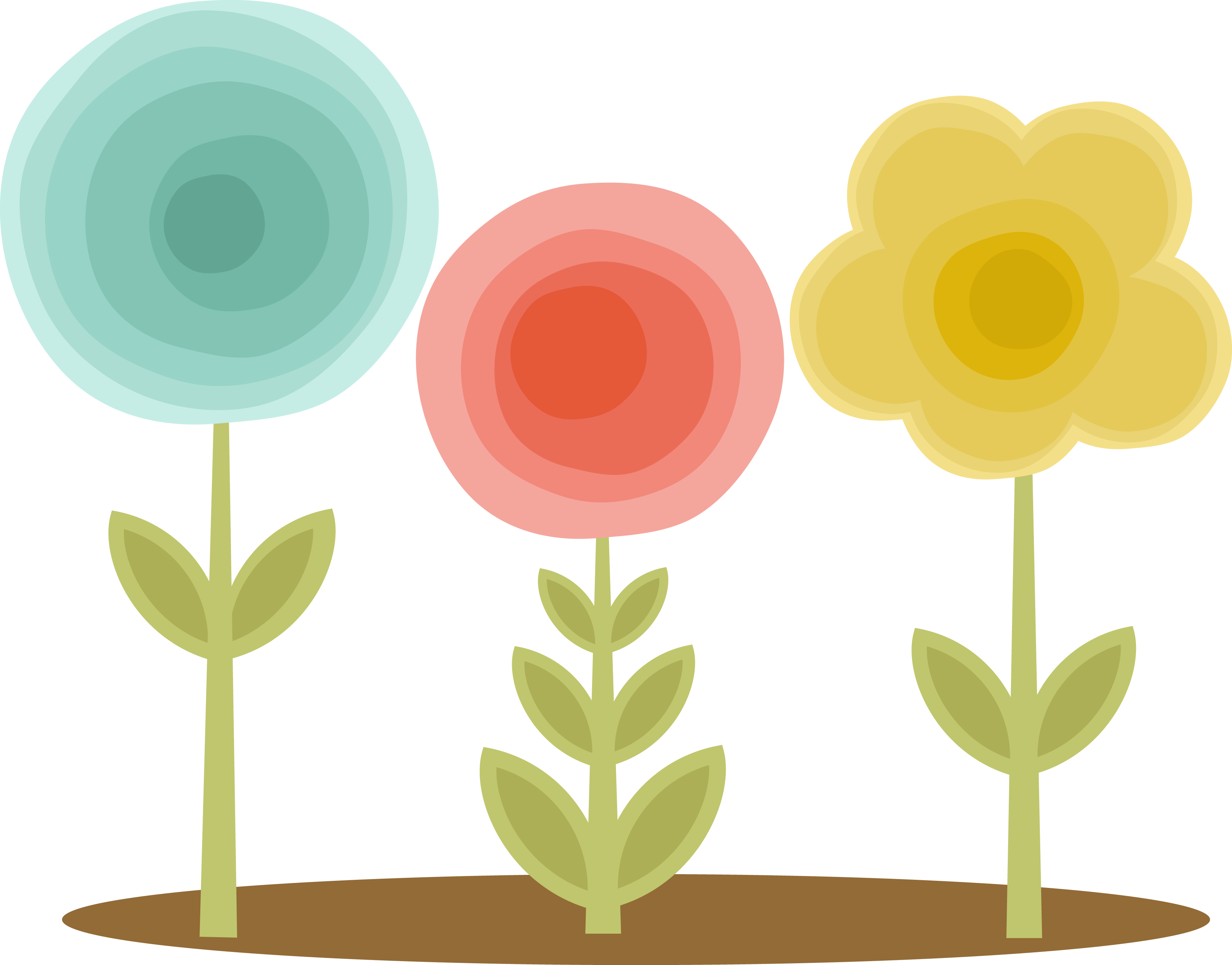 Clip Download Group Of Flowers Clipart - Clip Art - Png Download (3500x2741), Png Download