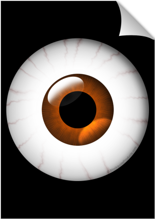 Large Brown Blood Shot Eye Poster Print - Eye Clipart (674x516), Png Download