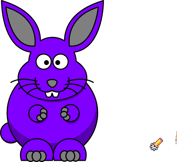 Cartoon Easter Bunny Clipart (600x551), Png Download