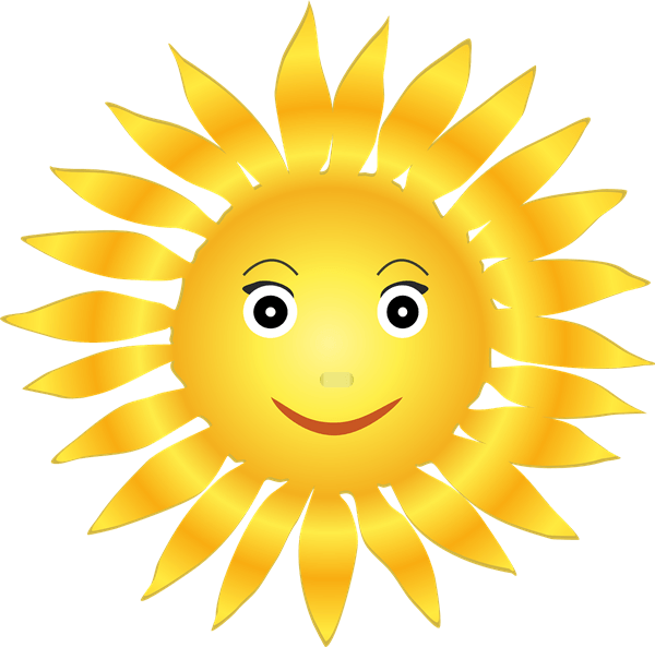 Free Clip Art Smiling Sun - Sun Clipart - Png Download (600x593), Png Download