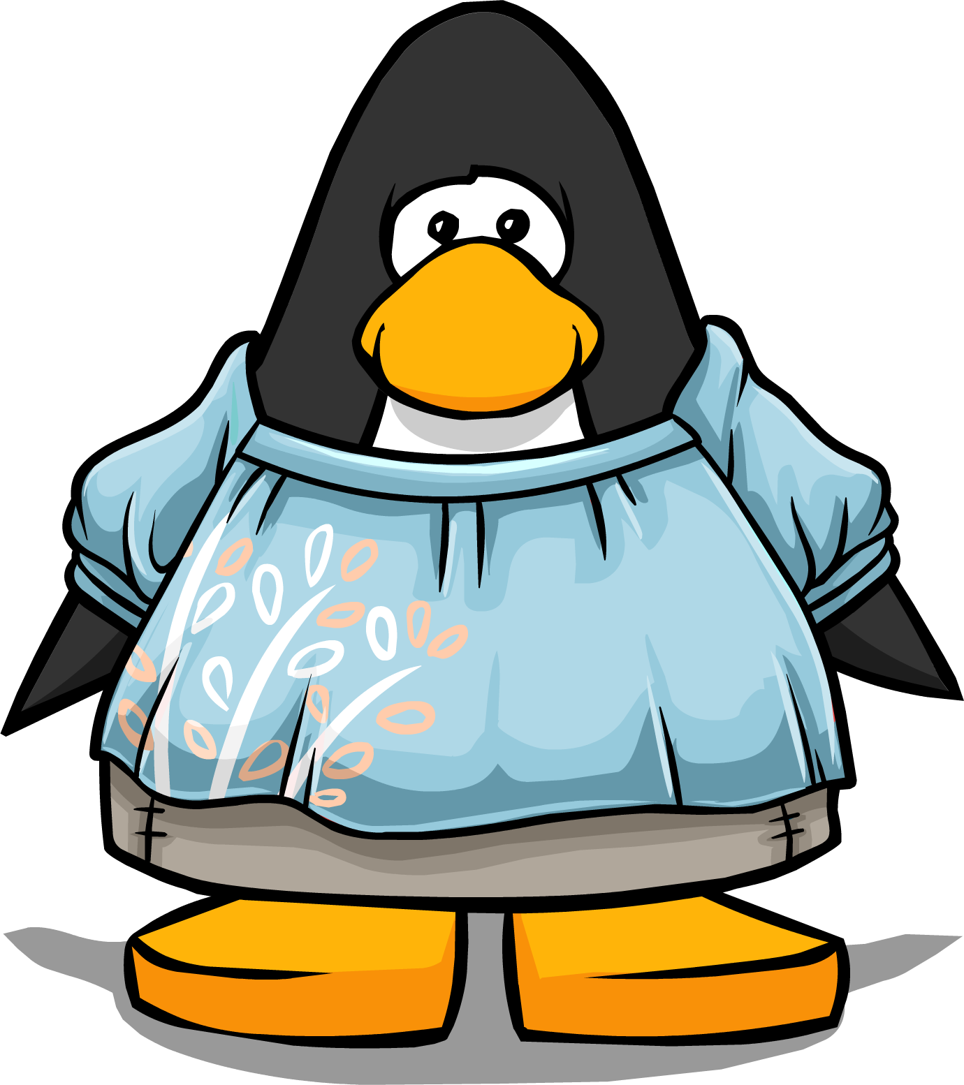 Floor Clipart Scrub - Penguin From Club Penguin - Png Download (1380x1554), Png Download
