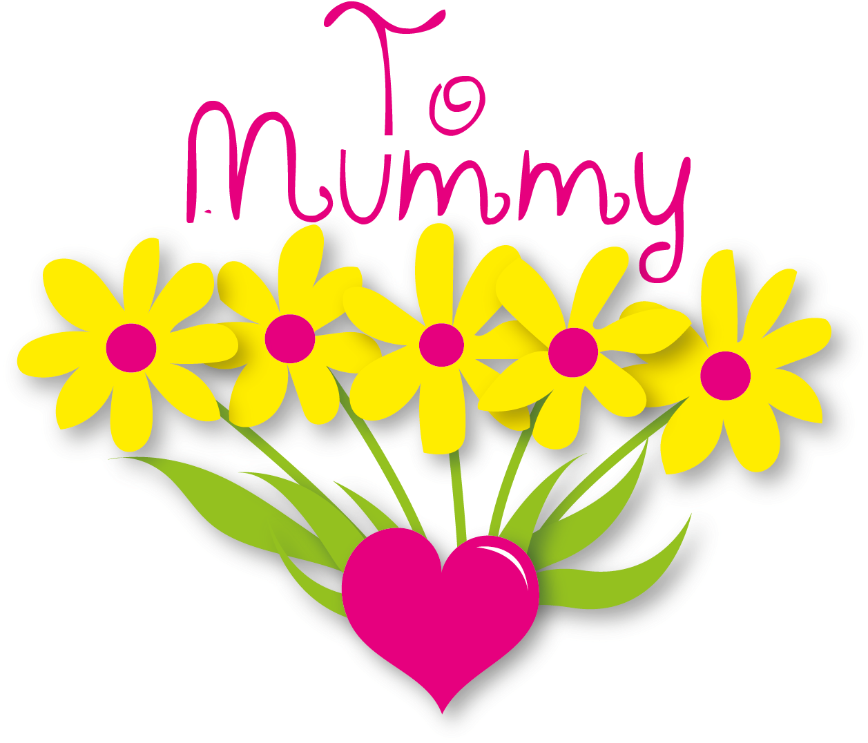 Flowers For Mummy - Mother's Day Clipart (1321x1321), Png Download