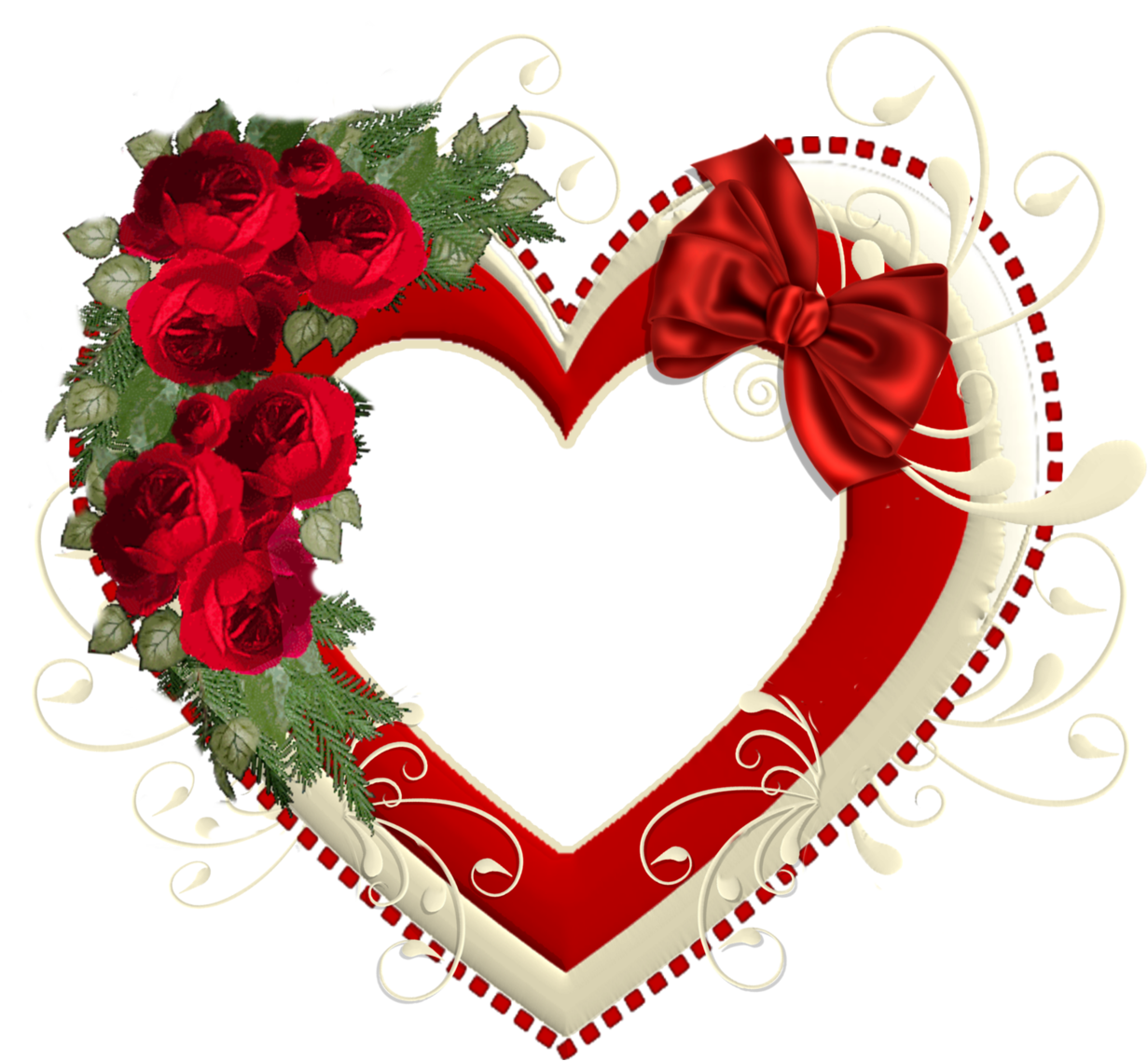 Red Rose Clipart Flower Heart - Heart Images Hd Png Transparent Png (1231x1138), Png Download