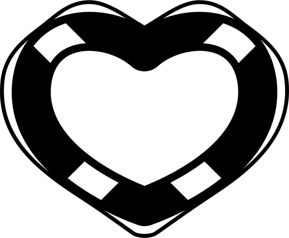 Lifebuoy With Heart Shape Comments - Salvavidas En Forma De Corazon Clipart (980x810), Png Download