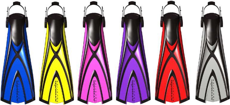 Atomic X1 Blade Fin - Atomic Aquatics - X1 Blade Fins-blue-small Clipart (800x800), Png Download