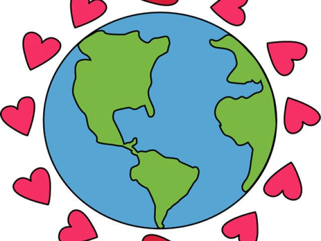 Earth Day Clipart Colorful - Clipart Heart Earth - Png Download (640x480), Png Download
