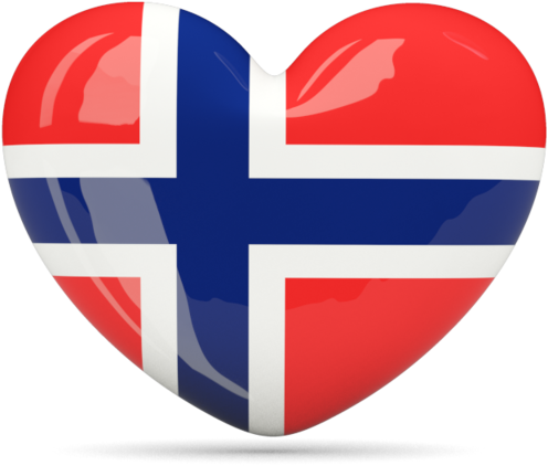 Norway Clipart Heart Design - Norwegian Flag Heart - Png Download (640x480), Png Download
