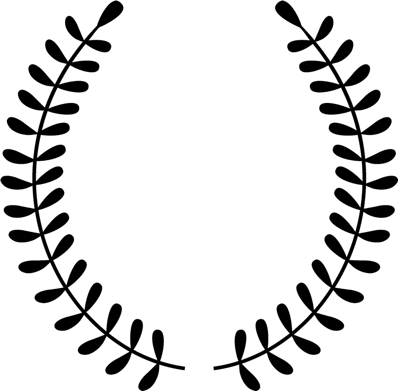 Open Laurel Wreath Design Rubber Stamp - Oval Frame Green Leaves Clipart (800x800), Png Download