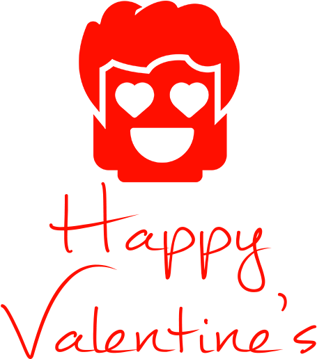 Happy Valentines Love Face - Icon Clipart (750x750), Png Download