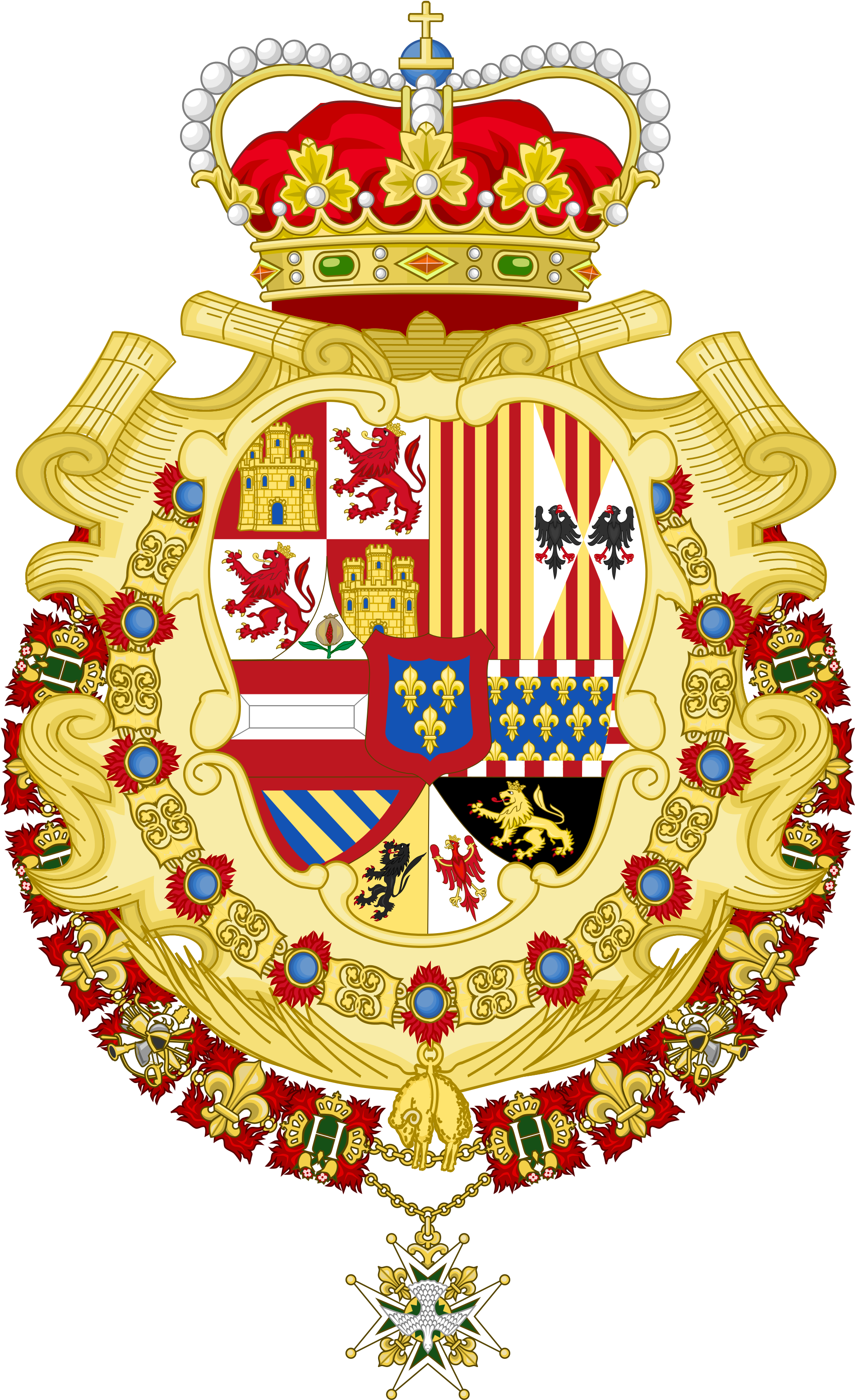 Open - Coat Of Arms Of Spain Clipart (2000x3159), Png Download