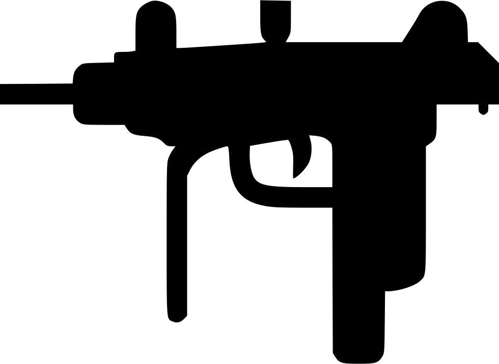 Png Royalty Free Gun Svg Png Icon - Uzi Clipart Transparent Png (980x716), Png Download