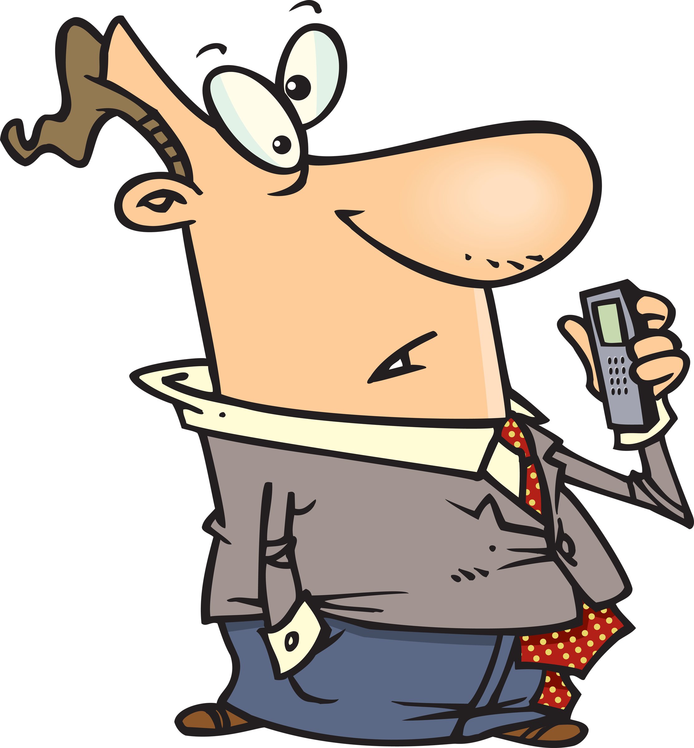 Drinking Clipart Wine Shop - Talking On Phone Cartoon - Png Download (2226x2400), Png Download