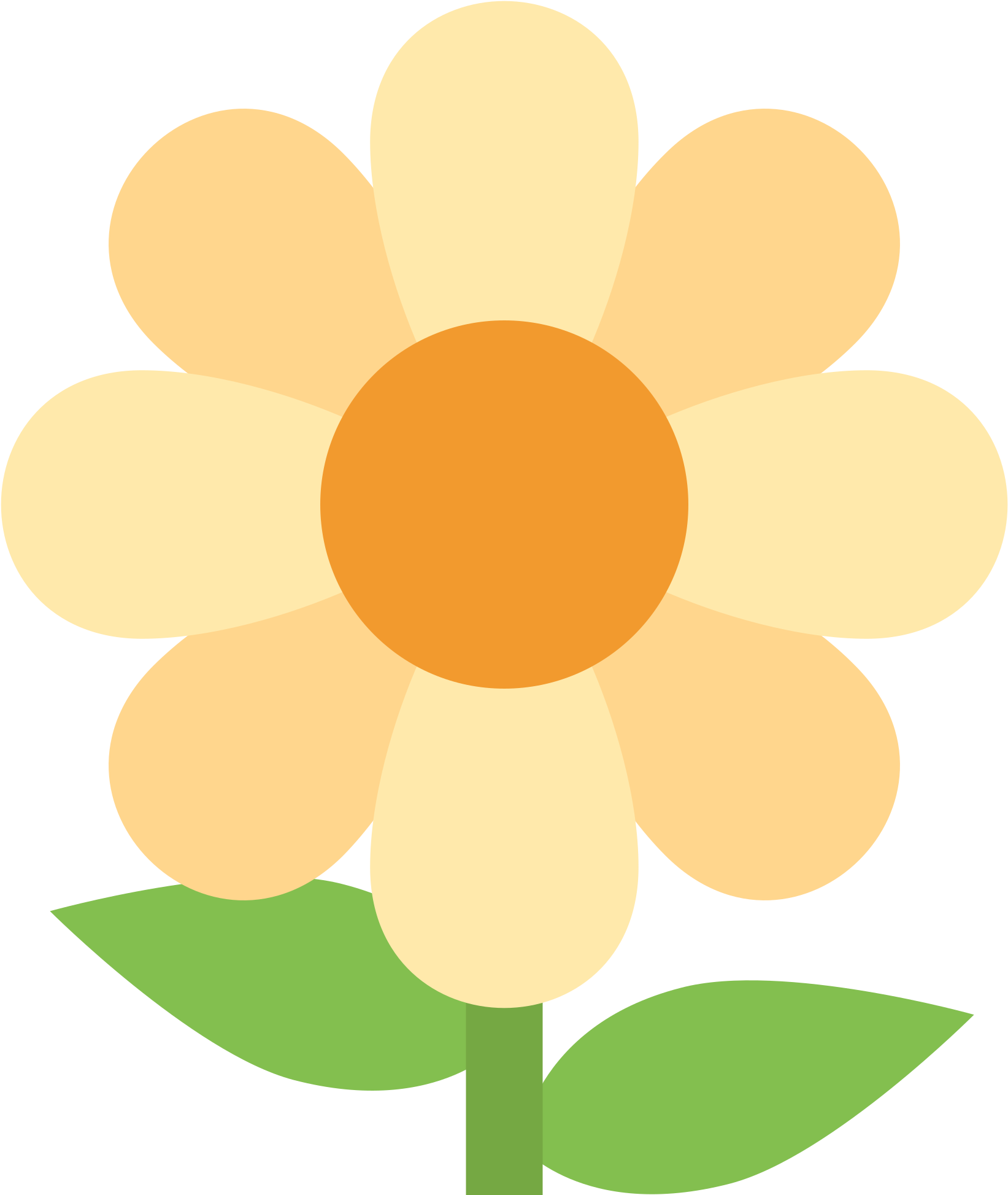 Sunflower Cartoon 15, Buy Clip Art - Floral Design - Png Download (1643x1947), Png Download