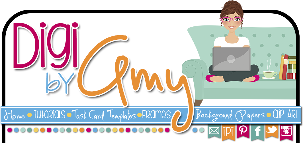 Digi By Amy - Sitting Clipart (1077x534), Png Download