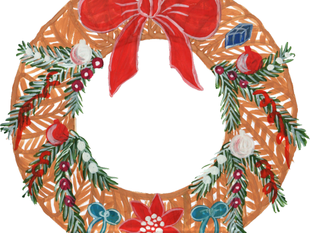 Decorate Clipart Wreath - Wreath - Png Download (640x480), Png Download