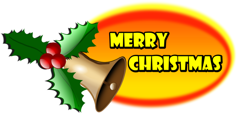 Free Christmas L7 Free Email-blue - Merry Christmas Clipart (800x387), Png Download