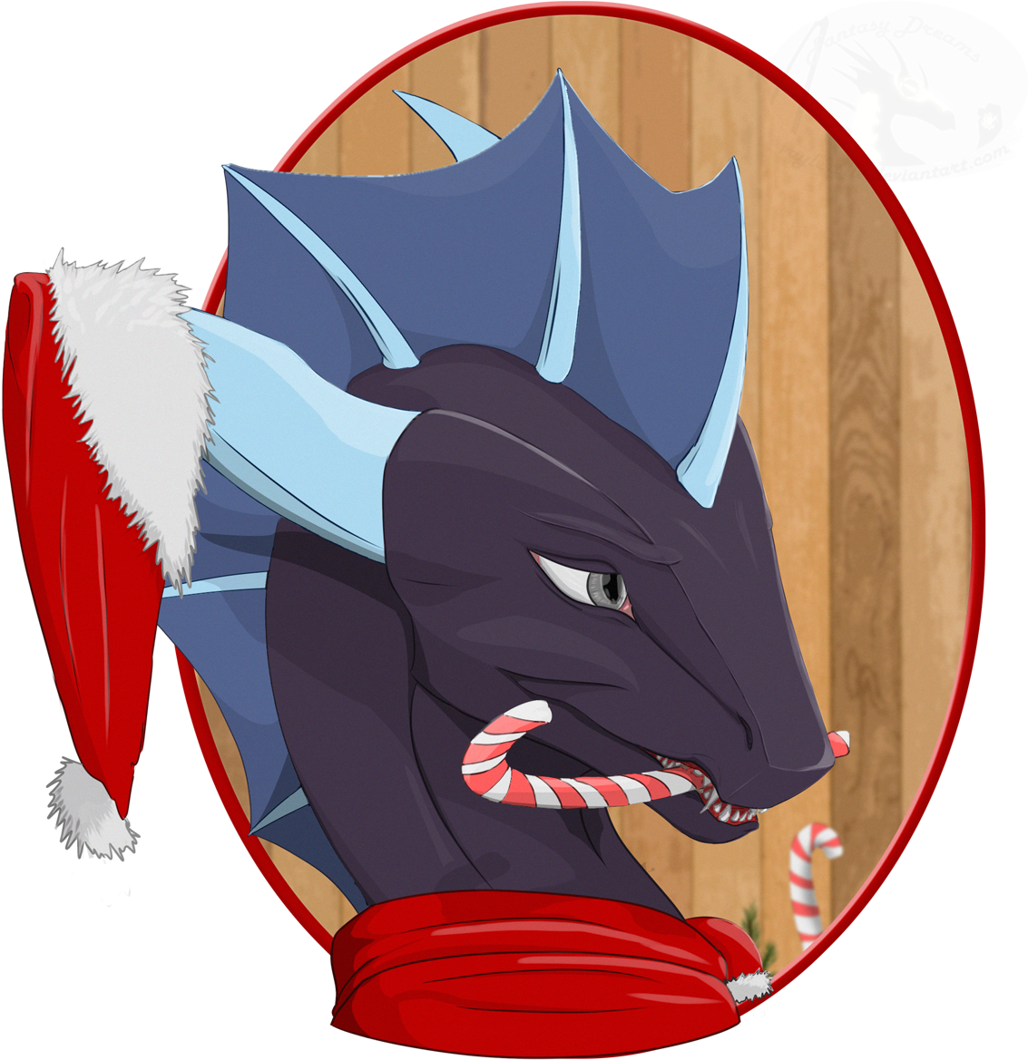 Christmas Tiko Portrait - Cartoon Clipart (1200x1200), Png Download