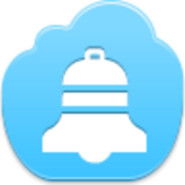 Free Blue Cloud Christmas Bell - Alert Icon Clipart (600x600), Png Download