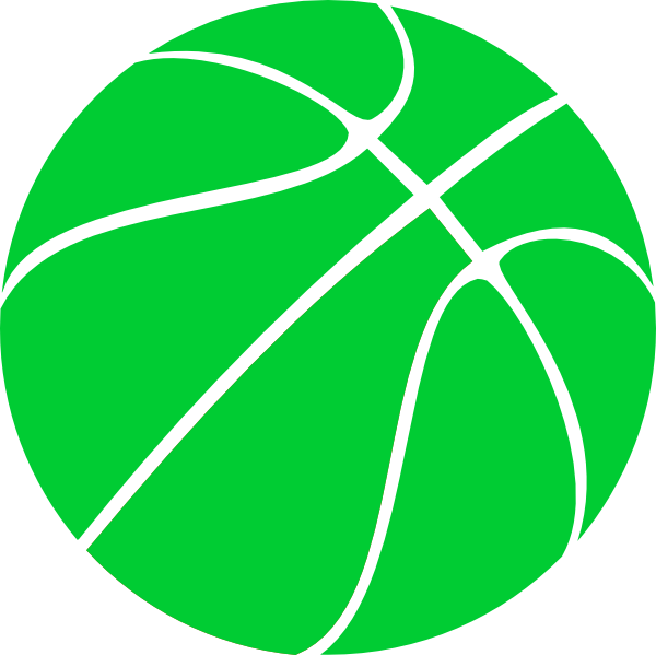 Green Basketball Clip Art At Clker - Black Basketball Png Transparent Png (600x599), Png Download