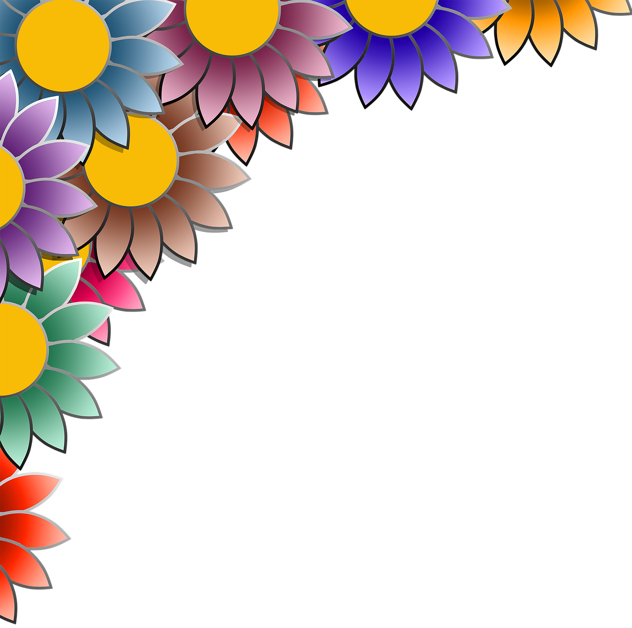 View Frame Effect Png Transparent Background Png Colorful Border PNG