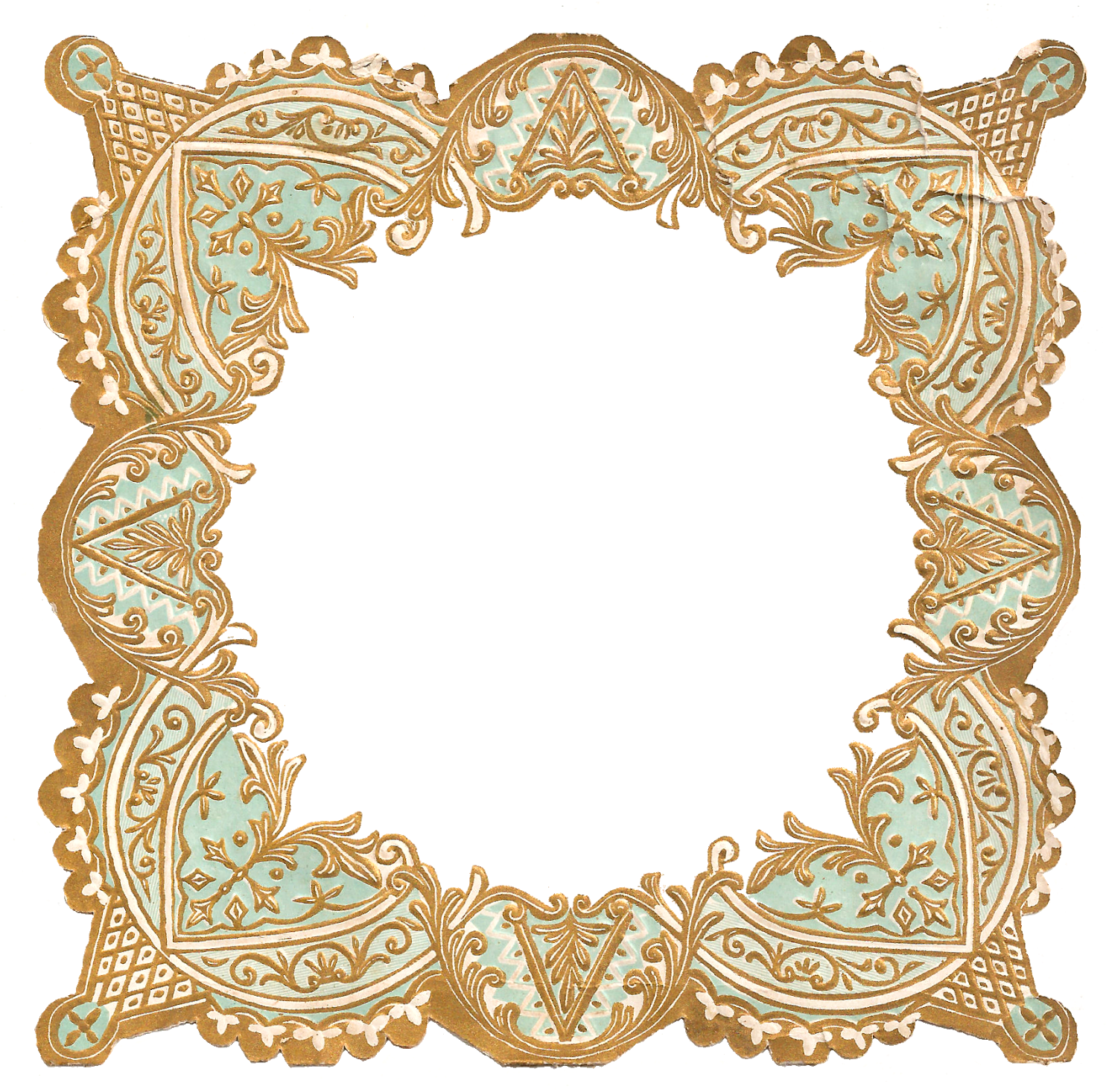 Digital Craft Supply Frame Border Decorative Paper - Decoration Frame Border Png Clipart (1596x1600), Png Download