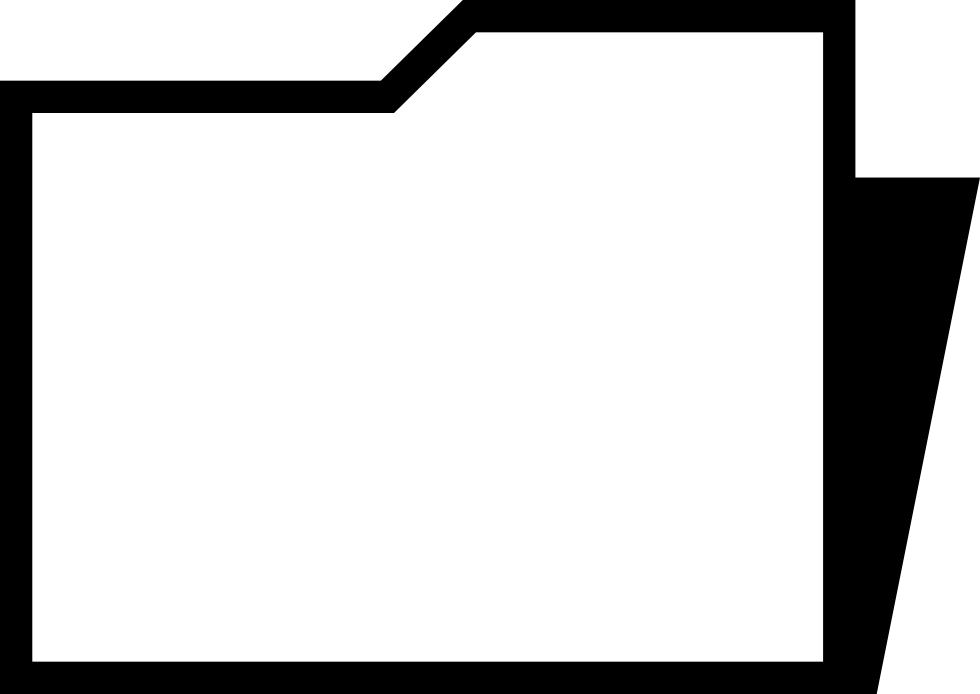 Svg Transparent Download Folder Outline With Shadow - Folder Outline Png Clipart (980x694), Png Download