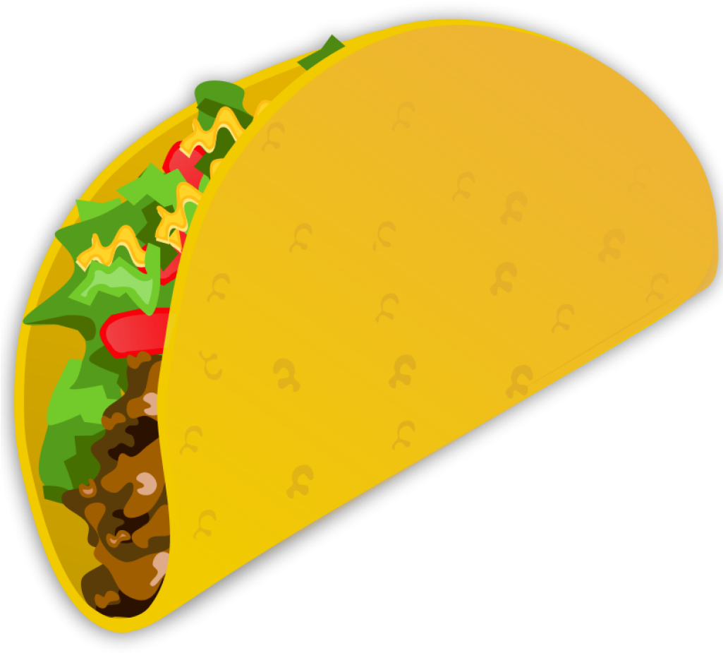 Taco Clipart Taco20clipart Stickers Pinterest Clipart - Transparent Background Taco Clipart - Png Download (1024x1024), Png Download