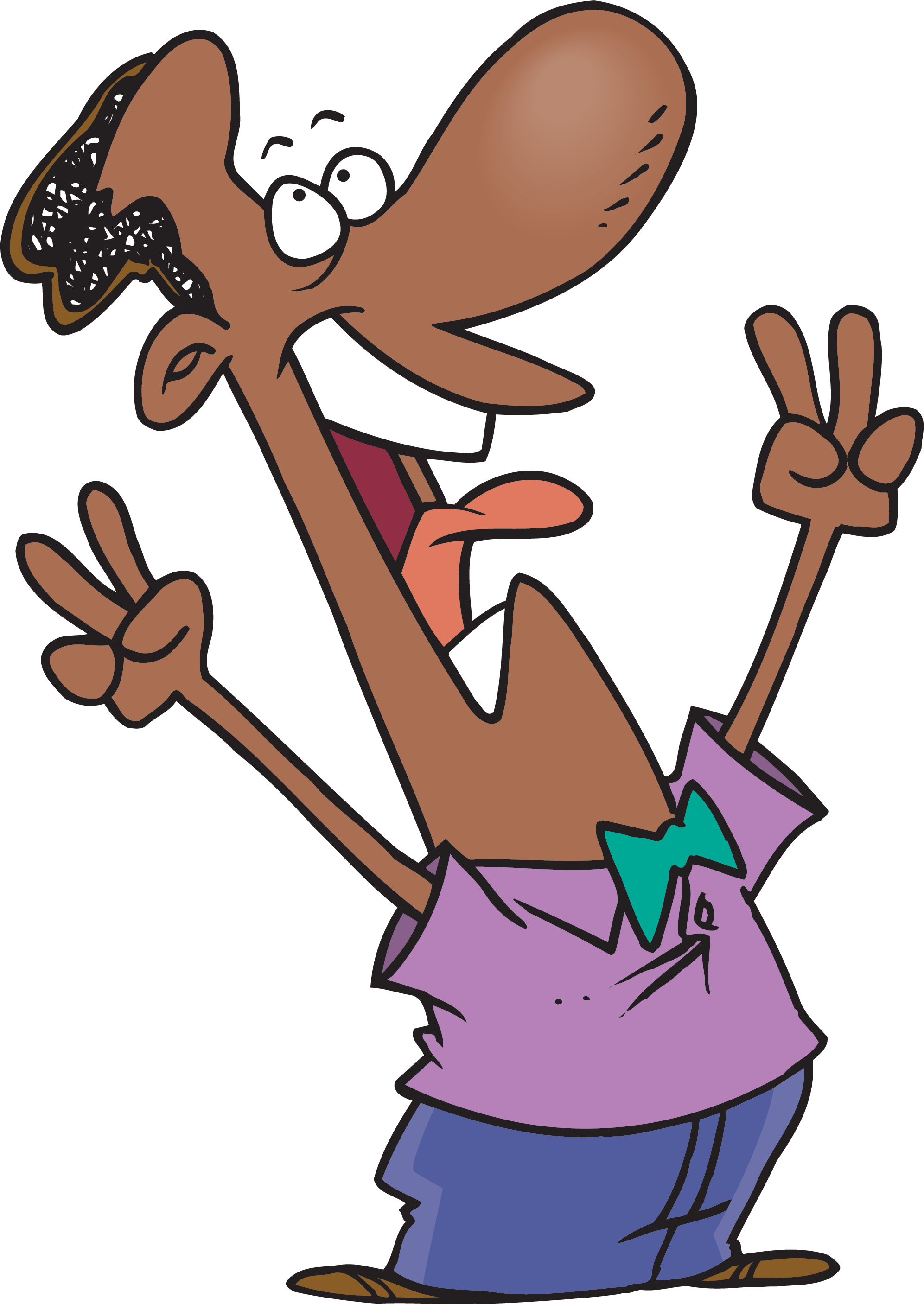 Cartoon Of Person Celebrating Clipart (2000x2823), Png Download