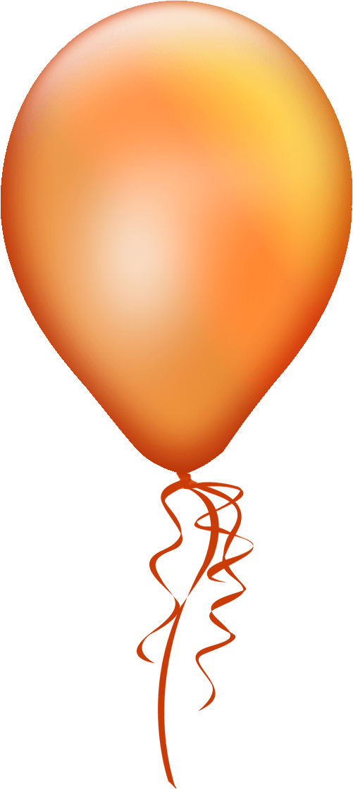 1300 Pixels - Orange Balloon Transparent Background Clipart (501x1120), Png Download