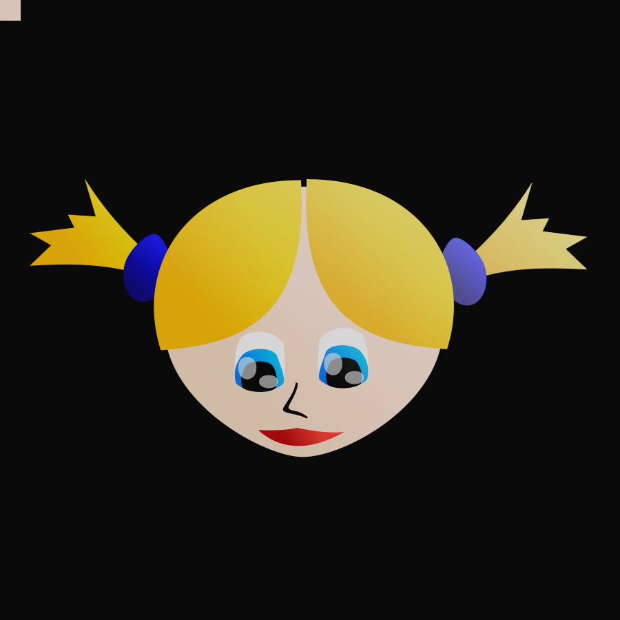 Girl Face Girl Smiley Face Clipart Free Images 4 Free - Painting - Png Download (900x900), Png Download