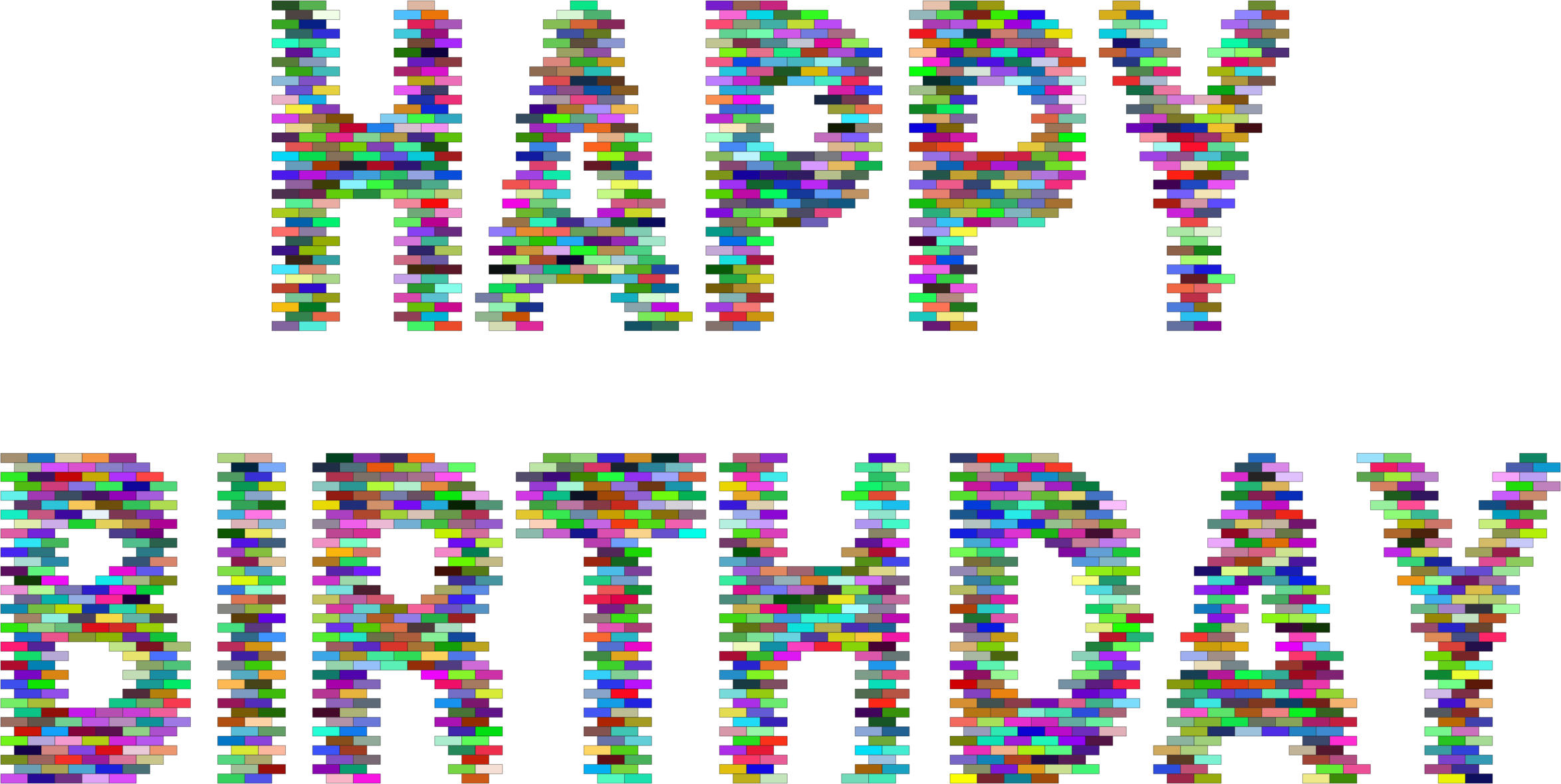 This Free Icons Png Design Of Prismatic Happy Birthday Clipart (2348x1180), Png Download