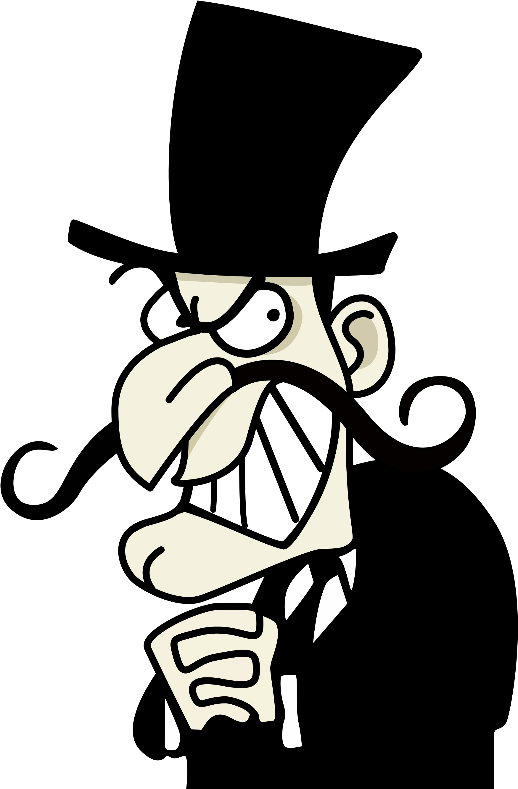 Open - Snidely Whiplash Clipart (2000x2735), Png Download