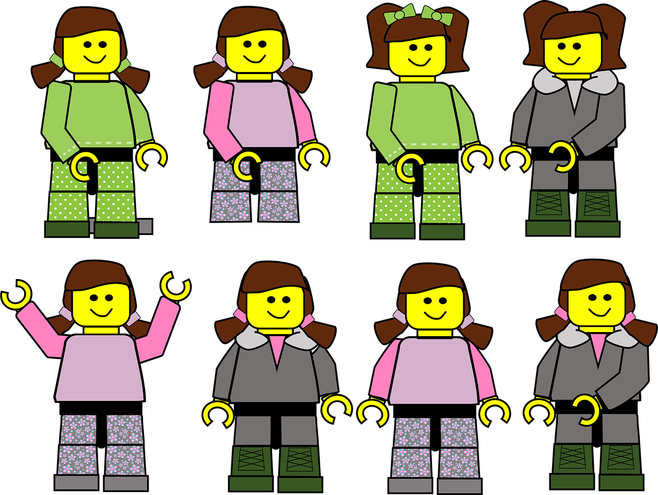 Girls Figures Toys - Lego Figures Girl Clipart - Png Download (957x720), Png Download