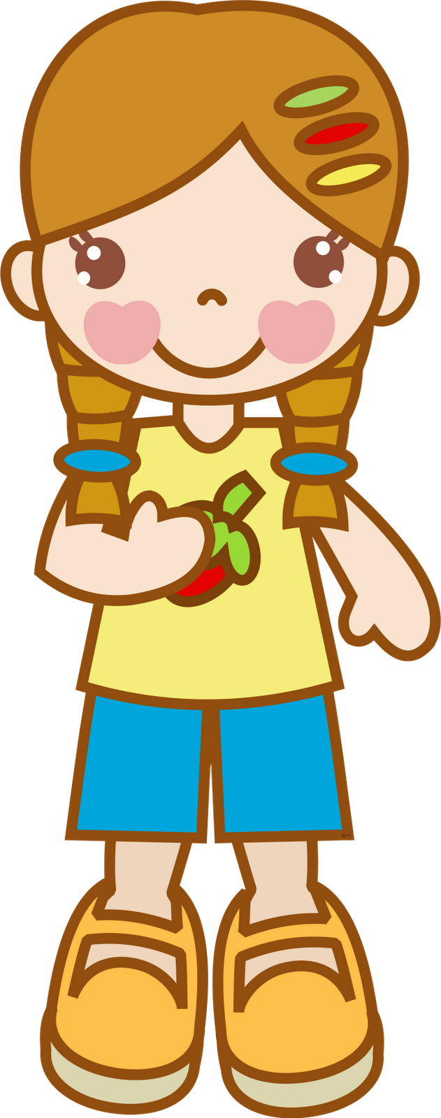 Girl Clipart, Kids Scrapbook, Art Girl, Girly Girl, - Menina Clipart - Png Download (631x1600), Png Download