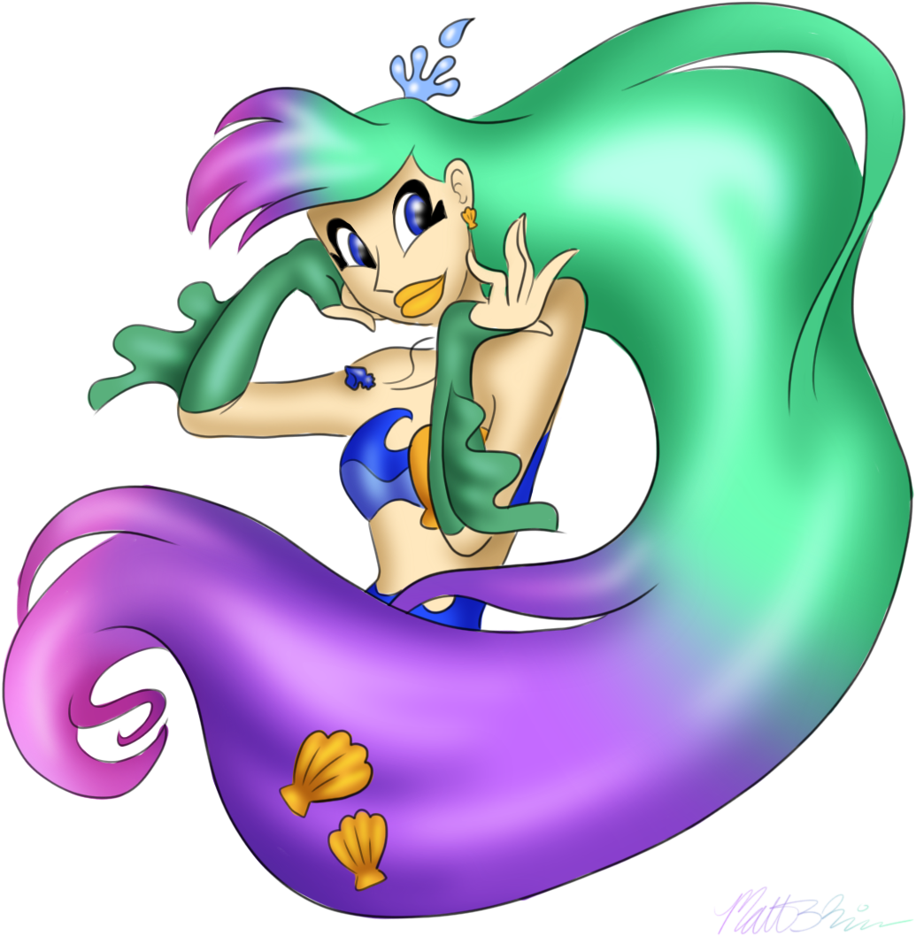 “i'm Just A *little* Mermaid“ - Cartoon Clipart (1080x1080), Png Download