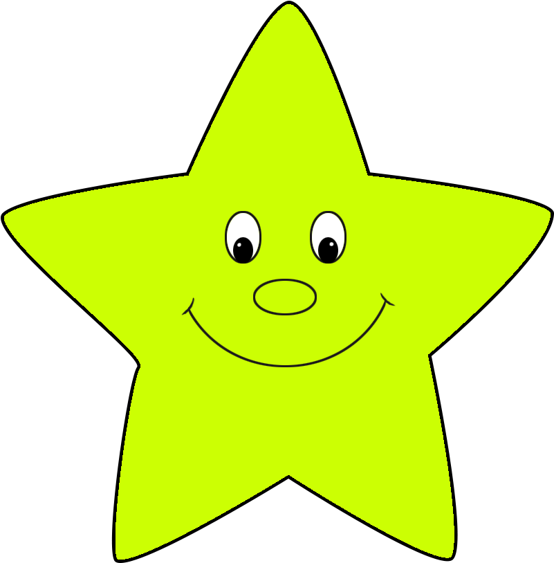 Neon Green Cartoon Star Cute - Adventskalender Türchen 6 Clipart (861x908), Png Download
