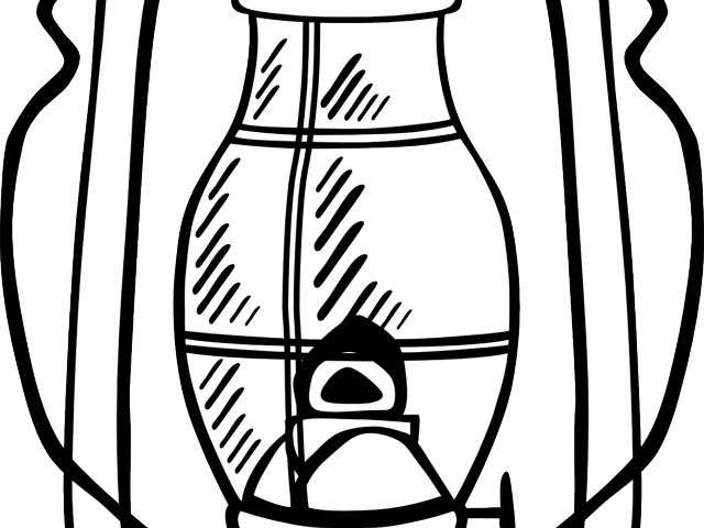 Oil Lamp Clipart - Lantern Drawing With Color - Png Download (640x480), Png Download