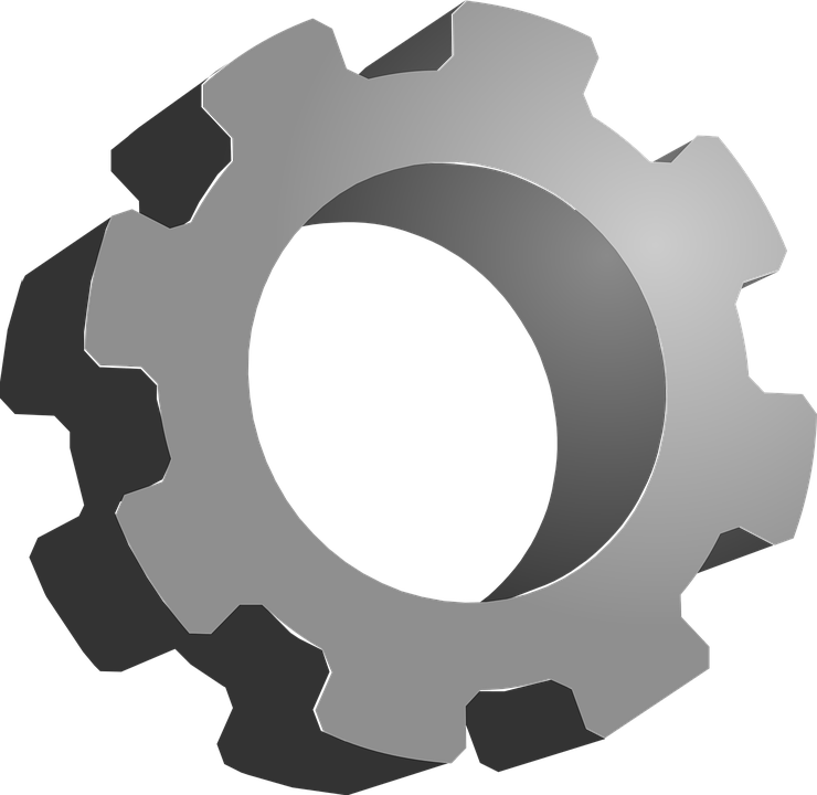 Gears Clipart Mechanical Gear - 3d Gear Clipart - Png Download (740x720), Png Download