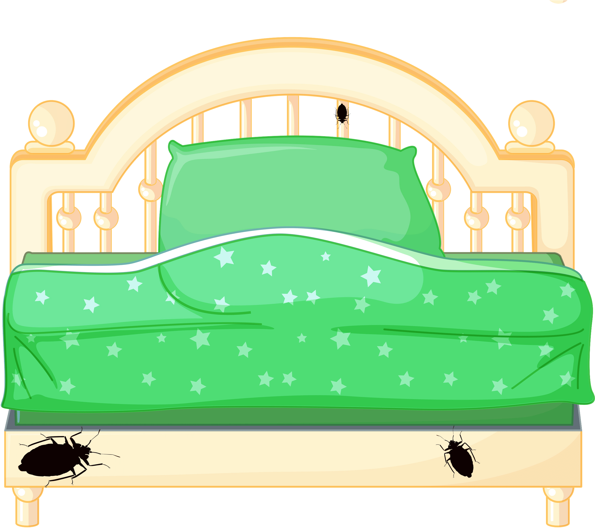 Bed Bugs - Bed Clipart (2701x2235), Png Download
