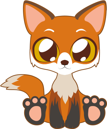 Fox - Fox Holding Heart Clipart (595x595), Png Download