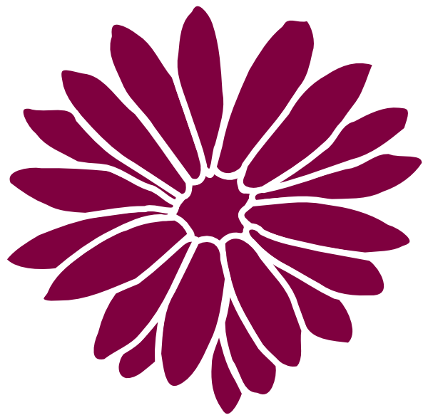 Dahlia Purple Purple Clip Art At Clker - Dahlia Clip Art Flowers Png Transparent Png (600x590), Png Download