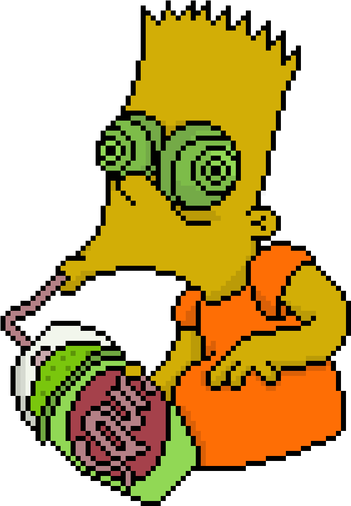 Pixel Clipart Grunge - Bart Simpson Png Transparent Png (1250x1280), Png Download