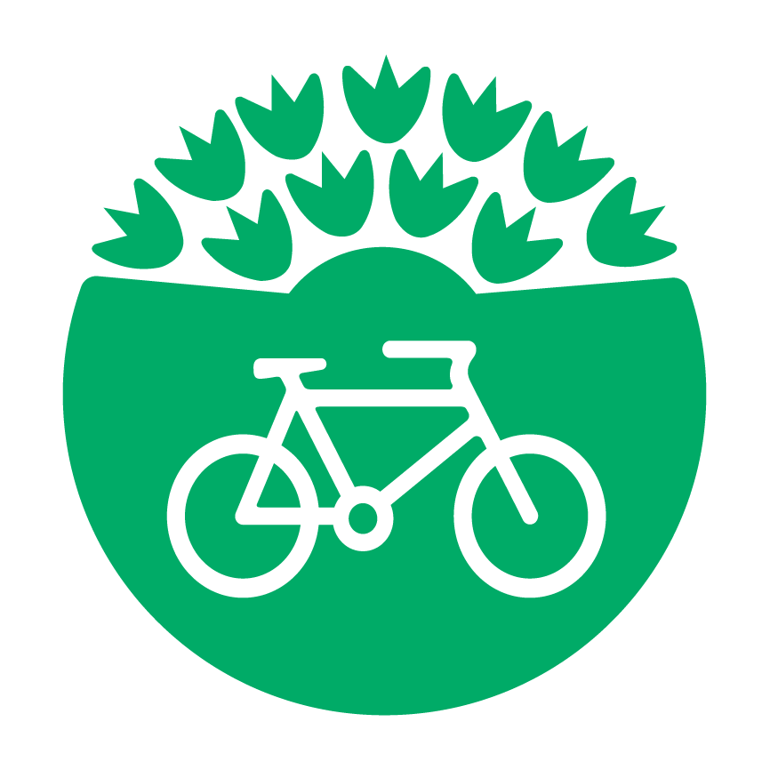 Outdoors Clipart Natural Environment - Bicycle Trail Sign Sticker (oval) - Png Download (866x866), Png Download