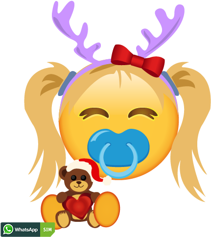 Lustiges Emoticon Mit Schnuller Und Fröhliche Augen - Emoticon Clipart (1200x628), Png Download